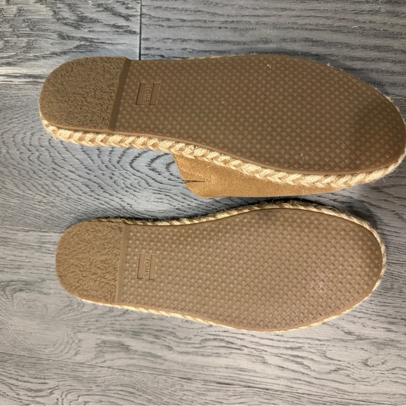 TOMS Brown Suede Espadrille Slides - Picture 2 of 2